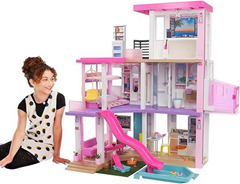 Barbie Dream House (114 cm), 3-stöckiges Puppenhaus mit Barbie-Pool usw. für 150,99€