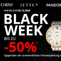 Christ: Black Week mit bis zu 50% Rabatt auf über 15.000 Aktionsartikeln