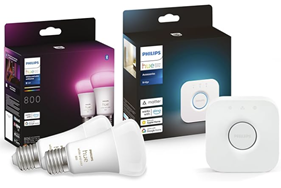 [nur heute] 2 x Philips Hue White and Col. Amb. LED E27 Lampen mit Hue Bridge für 69,99€ (VG: 104,89€)