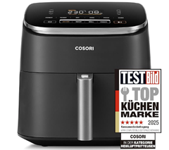 [Top] Cosori Turboblaze Heißluftfritteuse Airfryer, 9-in-1 Air Fryer XXL 6L für 119,99€ (VG: 144,50€)