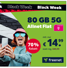 [Knaller] 80GB 5G Datenflat im Telekom Netz mit SMS und Sprachflat für nur 14,99€