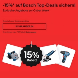 eBay: 15% Rabatt auf ausgewählte Bosch Produkte
