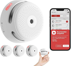 3 x X-Sense Intelligenter Rauchwarnmelder mit photoelektrischem Sensor und austauschbarer Batterie für 76,89€