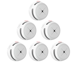 6er Set AEGISLINK Rauchmelder mit 10-Jahres-Batterie für 47,38€