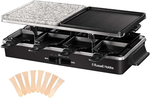 Russell Hobbs Raclette Grill 8 Personen [inkl. 8 Pfännchen und Holzspachtel, 2 Tischgrill-Platten] für 47,55€