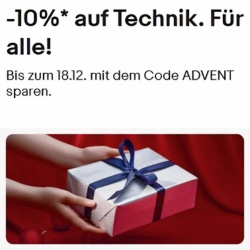 eBay: 10% Rabatt auf ausgewählte Technik
