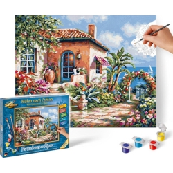 Schipper 609240795 Malen nach Zahlen Bild – Ferienhaus am Meer, 24 x 30 cm für 9,59€ (Vergleich: 17,39€)