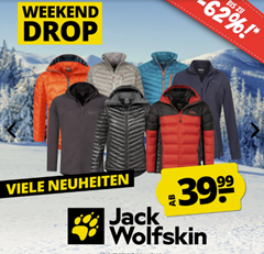 SportSpar: bis zu 62% Rabatt auf ausgewählte Jack Wolfskin Artikel