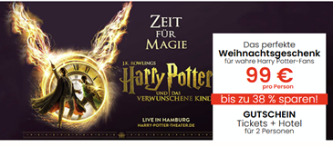 Harry Potter Musical in Hamburg inkl. Übernachtung, Frühstück ab 80,50€/Person