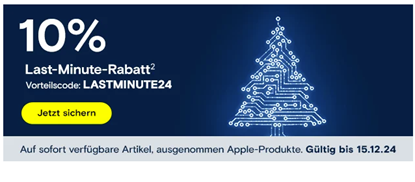 Conrad: 10% Last-Minute Rabatt auf fast Alles