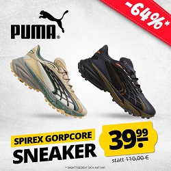 Puma Spirex GorpCore Unisex Sneaker für 44,94€ (Vergleich: 109,99€)