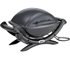 Weber Q1400 Elektrogrill, 43 x 32cm Grillfäche, portabler BBQ Grill, 2-geteilter porzellanemaillierter Guss-Grillrost für 254,50€