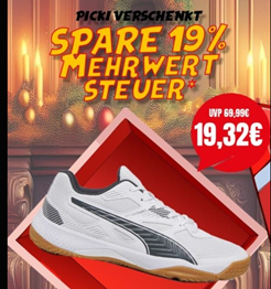 Picksport: 19% MwSt.-Rabatt (15,96% auf alles)