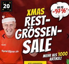 SportSpar: Restgrößen Sale mit bis zu 97% Rabatt auf über 1.000 Artikel