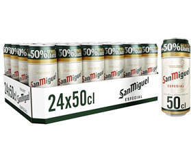 San Miguel Especial Dose Overfill + 50 Prozent Gratis DPG Bierpaket, EINWEG (24 x 0.5 l) für 16,09€ zzgl. 6€ Pfand
