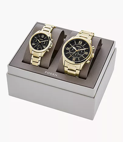 Fossil Geschenkset His & Her Chronograph Partnerset BQ2400SET für 95,40€ (Vergleich: 134,85€)