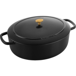 BALLARINI Bellamonte Auflaufform, Bräter, Dutch Oven, Emailliertes Gusseisen, Oval, 37 cm, 9,5 l für 99,95€ (Vergleich: 139,95€)