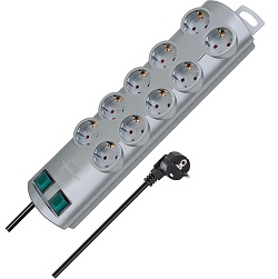 Brennenstuhl Primera-Line Steckdosenleiste mit zwei Schaltern für je fünf Steckdosen und 2m Kabel für 12,36€ (Vergleich: 16,03€)