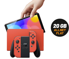 Nintendo Switch – OLED-Modell Mario-Edition (rot) für 29,99€ mit 20GB Telekom LTE Allnet Flat für 14,99€/Monat