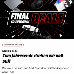 MediaMarkt: Final Deals mit Wahnsinnsangbeoten zum Jahresende