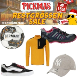 PickSport: Pickmas Restgrößen Sale mit bis zu 95% Rabatt und Preisen ab 1,55€