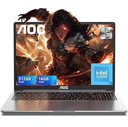AOC AX15 Notebook mit 15,6 Zoll Display (Intel N97, 16GB DDR4, 512GB SSD) für 284,99€