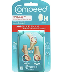 Compeed Blasenpflaster Mixpack – Hydrokolloid-Pflaster in verschiedenen Größen – gegen Blasen an Fersen, Zehen und für kleine Blasen, 5 Pflaster für 4,49€