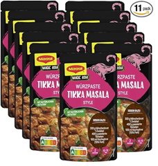 MAGGI Food Travel Würzpaste für Tikka Masala Style (Ohne Konservierungsstoffe, Vegetarisch) 11er Pack (11 x 65g) für 7,05€