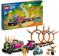 Lego City Stuntz Stunttruck mit Feuerreifen-Challenge und schwungradbetriebenem Motorrad (60357) für 28,63€ (Vergleich: 37,99€)