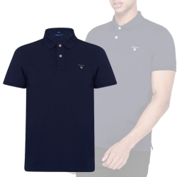GANT Regular Fit Shield Piqué Poloshirt, Blau für 39,99€ (Vergleich: 70€)