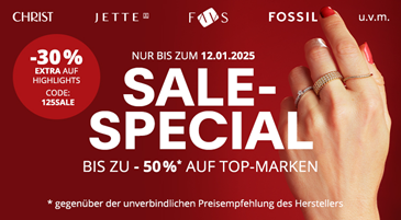 Christ: 30 % EXTRA auf ausgewählte Schmuckstücke und Uhren