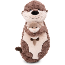 NICI 49169 Kissen Otter Oda & Odalina 40x20cm grau-Nachhaltiges Flauschiges Kuschelkissen für 17,71€ (Vergleich: 22,99€)