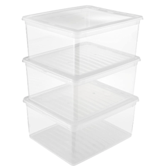 3 x keeeper Aufbewahrungsboxen mit Air Control System (39 x 33,5 x 18 cm) für 13,99€