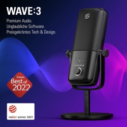 Elgato Wave:3 professionelles USB-Kondensatormikrofon für Streaming, Podcasts, Gaming und Homeoffice für 91,90€ (Vergleich: 119,99€)