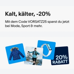 eBay: 20% Rabatt für eure Neujahrsvorsätze – auf Sport, Mode und vieles mehr