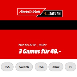 MediaMarkt|Saturn: Drei Spiele für 49€ – PS4, PS5, Switch, XBox, PC