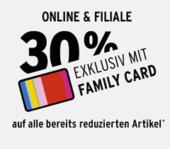Ernstings Family: 30% Rabatt auf alle bereits reduzierten Artikel