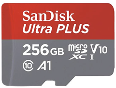 SANDISK Ultra® PLUS microSDXC™?UHS?I?Karte, Micro-SDXC Speicherkarte, 256 GB, 160 MB/s für 16,99€