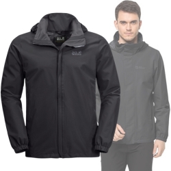 Jack Wolfskin Stormy Point 2l Jkt M Herrenjacke, Schwarz, Gr.: S – 3XL für 47,95€ (Vergleich: 73,50€)