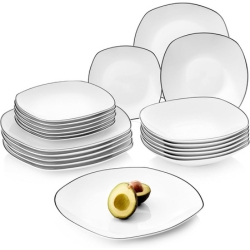 Sänger Bilgola Black Rim Tafelservice, 18-teilig für 54,14€ (statt 69,07€)