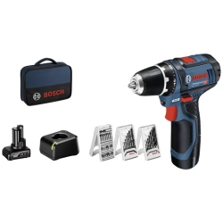 Bosch Professional GSR 12V-15 Akku-Bohrschrauber inkl. 2Ah und 4Ah Akku, Ladegerät, Zubehör und Tasche für 103,50€ für 103,50€ (Vergleich: 118,99€)