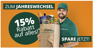 myTime: 15% Rabatt auf fast Alles
