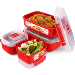 4er-Set Sistema Microwave-Heat & Eat Frischhaltedosen für 18,99€ (Vergleich: 28€)