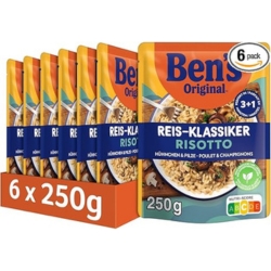 6er-Pack BEN’S ORIGINAL Risotto mit Hühnchen und Pilze, 6x250g für 9,44€ (Vergleich: 14,94€)