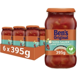 6er-Pack BEN’S ORIGINAL Sauce Süß-Sauer Ohne Zuckerzusatz, 6 x 395 g für 11,60€ (Vergleich: 17,94€)