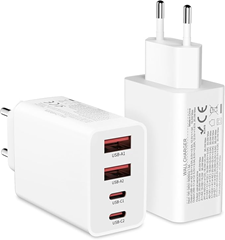 2 x 40W USB-C Adapter (2 x USB C Anschluss + 2 x USB A) für 8,99€
