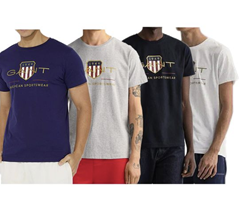 2 x GANT Herren T-Shirt mit großem GANT Logo für 40€