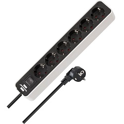 Brennenstuhl Ecolor Steckdosenleiste 6-Fach mit Schalter und 1,5m Kabel für 6,97€ (Vergleich: 11,98€)