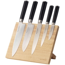 Echtwerk Damastmesser-Set, 5-teilig inkl. Magnet-Messerblock für 70,94€ (Vergleich: 84,99€)