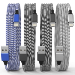 4er-Pack iPhone Ladekabel Lightning Schnellladekabel, iPhone MFi Zertifiziert für 2,99€